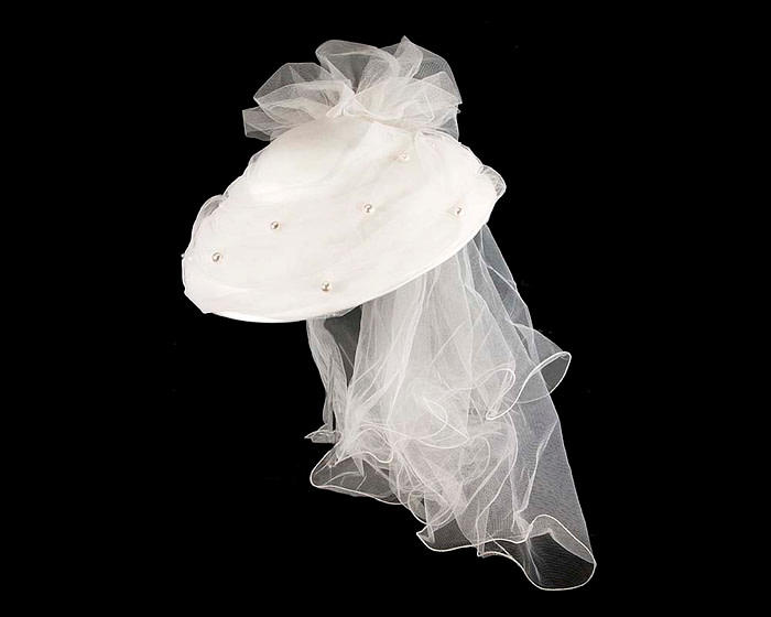 Vintage wedding hat with veil by Cupids Millinery - Image 2