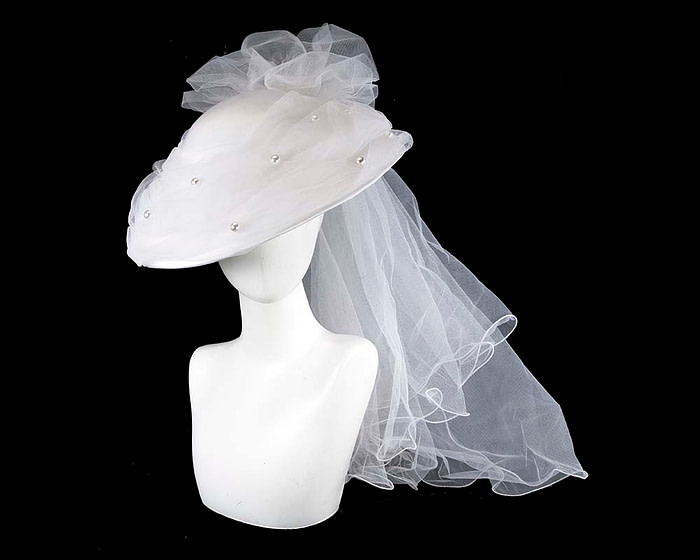 Vintage wedding hat with veil by Cupids Millinery