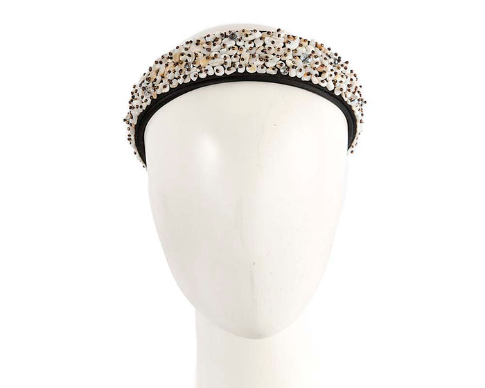 White stones fascinator headband by Max Alexander