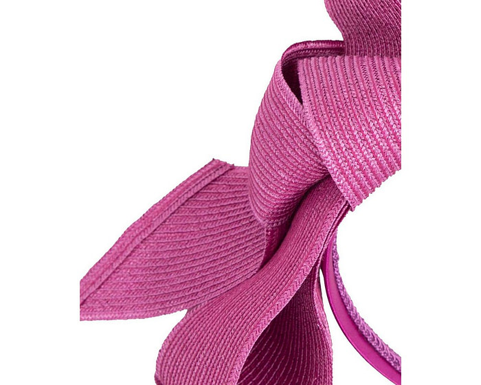 Large fuchsia bow racing fascinator by Max Alexander - Image 3