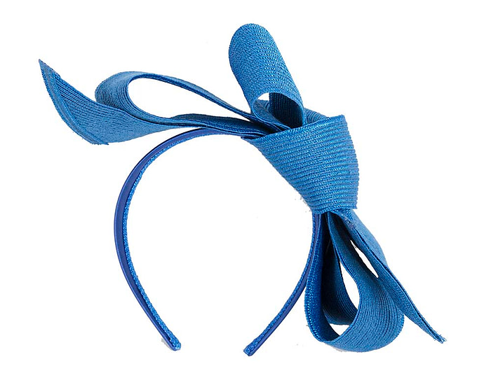 Large royal blue bow racing fascinator by Max Alexander - Image 4