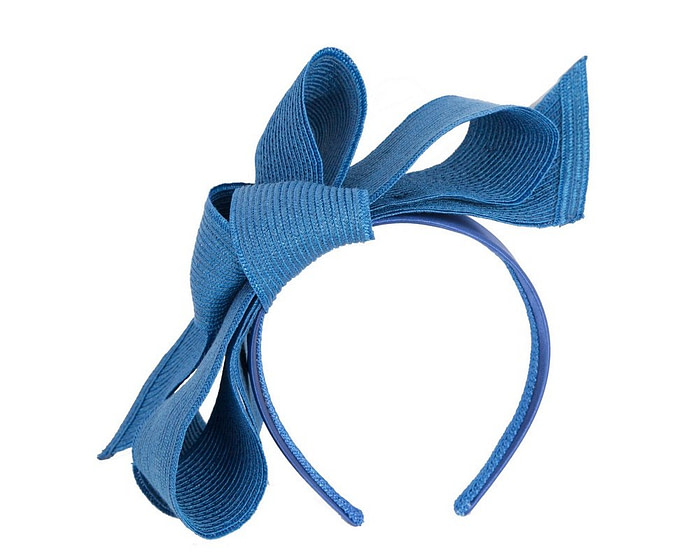 Large royal blue bow racing fascinator by Max Alexander - Image 2