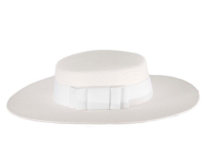 White boater hat by Max Alexander MA867 - Image 6