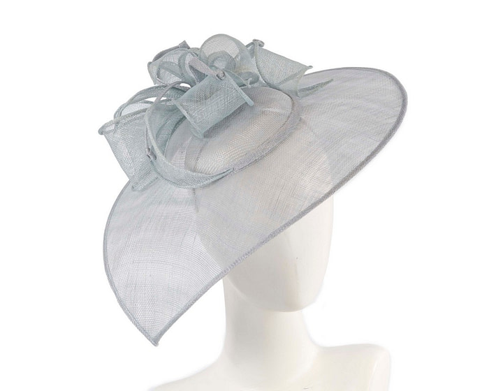 Light blue sinamay fascinator hat by Max Alexander