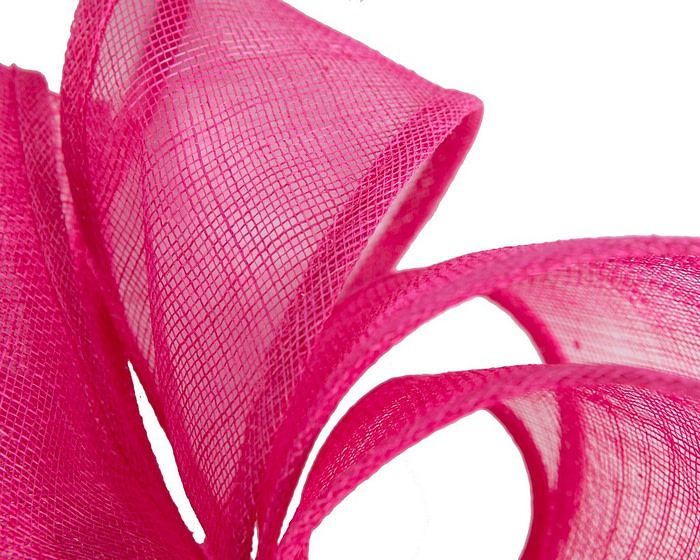 Large fuchsia sinamay fascinator by Max Alexander MA904 - Image 3