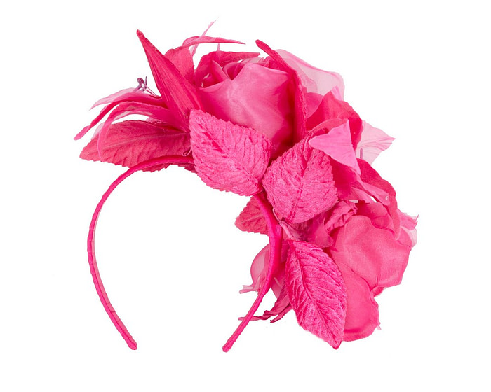 Large Fuchsia flower fascinator by Max Alexander MA905 - Image 4