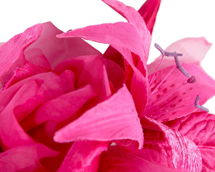 Large Fuchsia flower fascinator by Max Alexander MA905 - Image 3