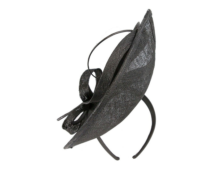 Tall black sinamay fascinator by Max Alexander MA911 - Image 6