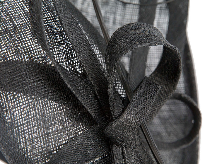 Tall black sinamay fascinator by Max Alexander MA911 - Image 5