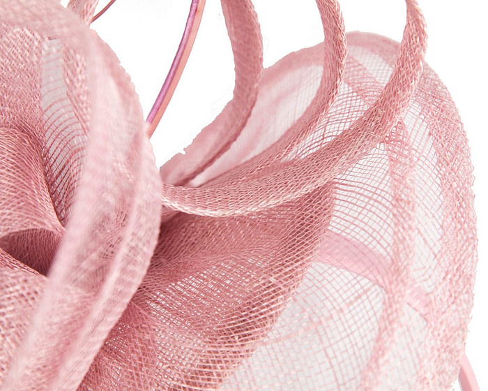 Large dusty pink sinamay fascinator by Max Alexander MA913 - Image 3