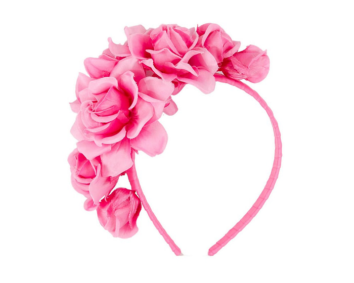 Hot pink flower headband by Max Alexander - Image 2