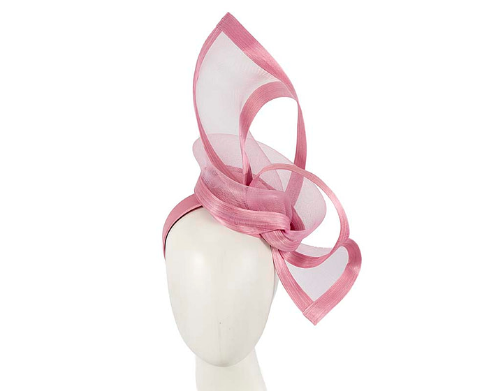 Dusty Pink edgy racing fascinator by Fillies Collection