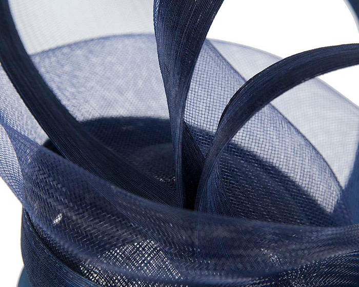 Edgy navy racing fascinator by Fillies Collection - Image 5