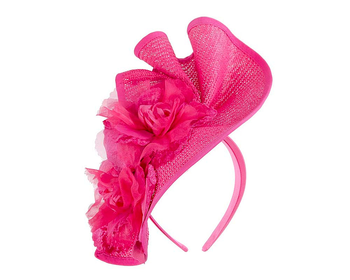 Fuchsia Melbourne Cup races fascinator by Fillies Collection - Image 2