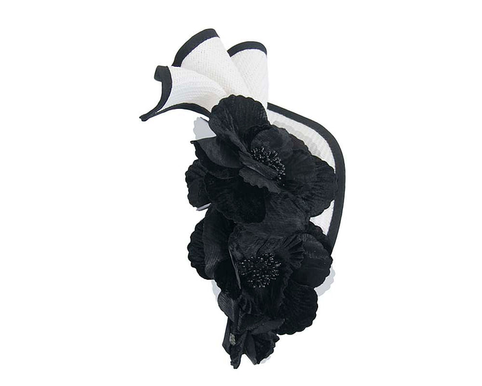 White & Black Melbourne Cup races fascinator by Fillies Collection - Hats From OZ