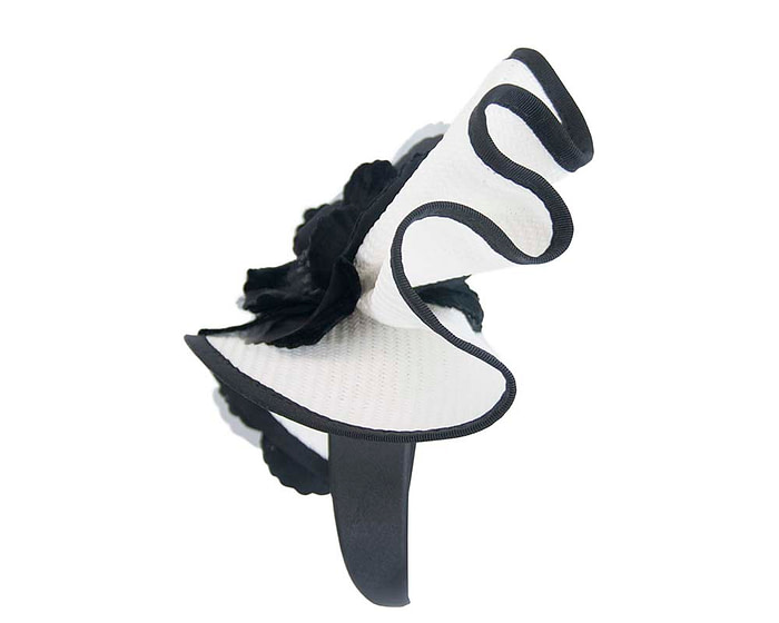 White & Black Melbourne Cup races fascinator by Fillies Collection - Image 5