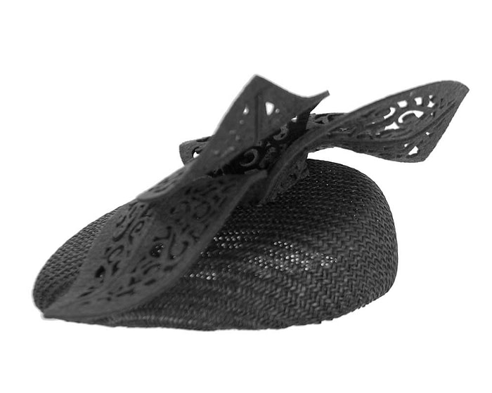 Black laser cut fascinator - Hats From OZ