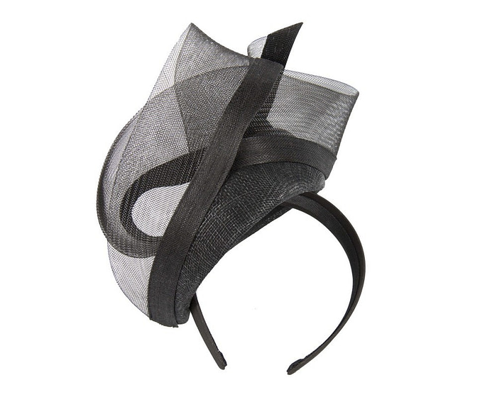 Tall black pillbox fascinator - Hats From OZ