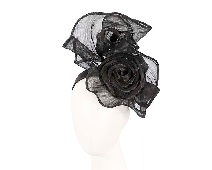 Twisted black designers fascinator by Fillies Collection