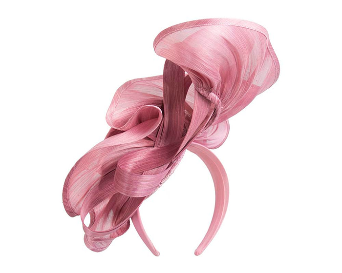 Twisted dusty pink designers fascinator by Fillies Collection - Image 4