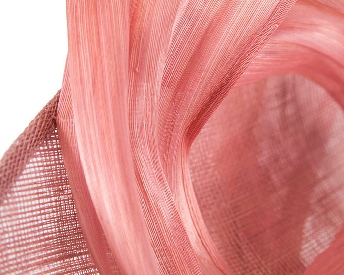 Large dusty pink sinamay hatinator by Fillies Collection - Image 5
