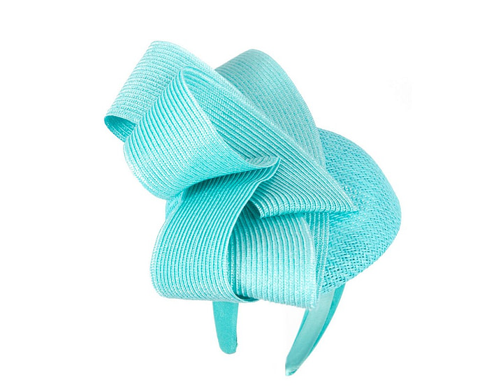 Turquoise pillbox fascinator by Fillies Collection S286 - Image 4