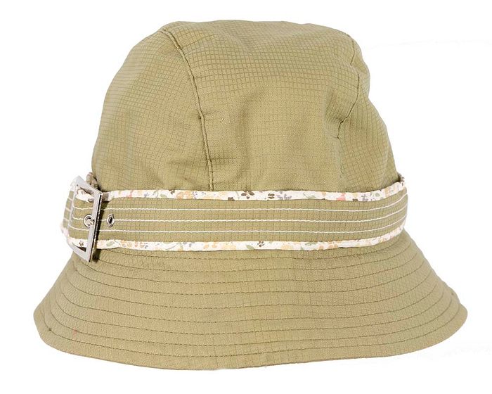 Green ladies bucket summer beach hat - Image 4