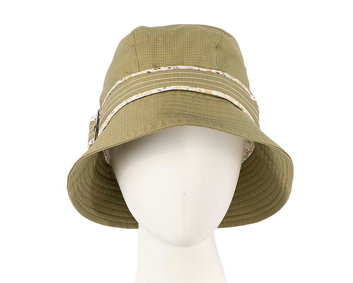 Green ladies bucket summer beach hat