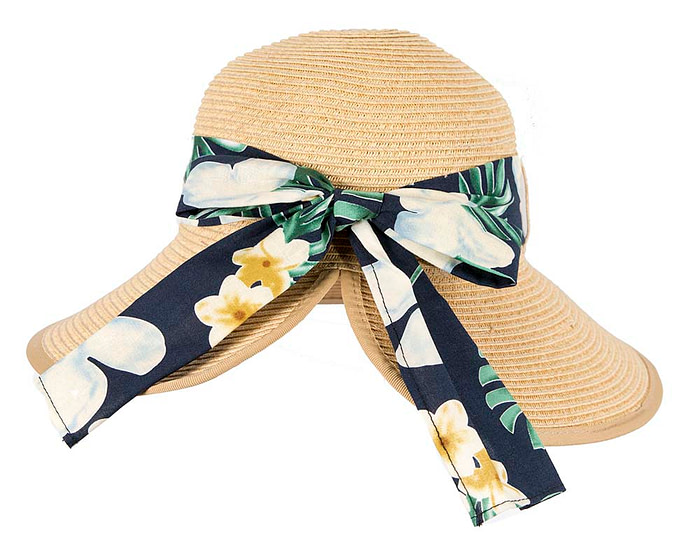 Straw wide brimmed ladies summer beach hat - Image 5