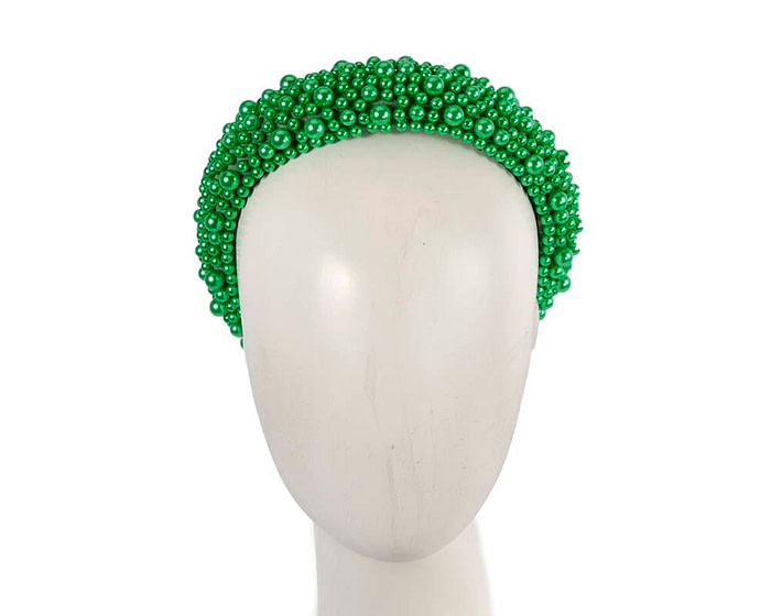 Green pearl fascinator headband by Cupids Millinery