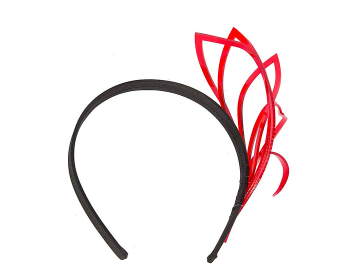 Exclusive designers red headband fascinator - Image 4