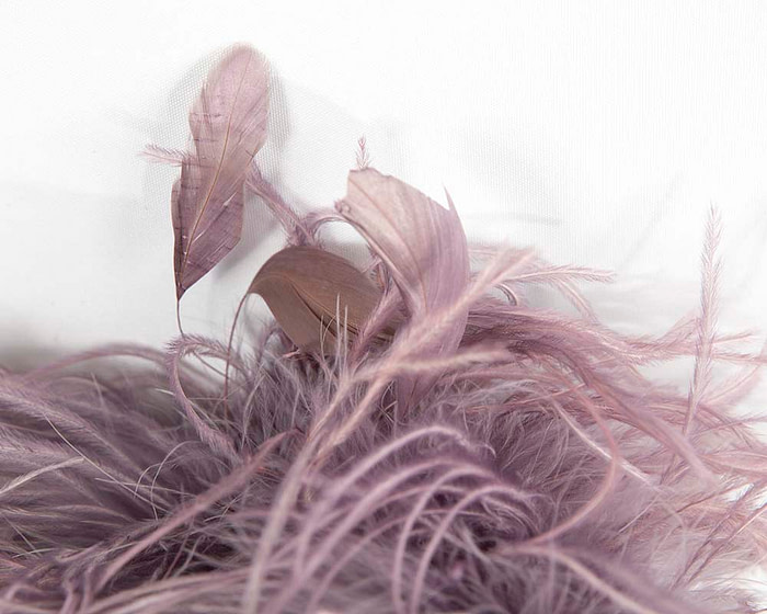 Lilac feather fascinator by Cupids Millinery - Image 3