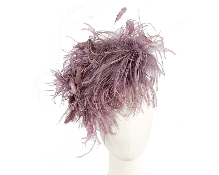 Lilac feather fascinator by Cupids Millinery