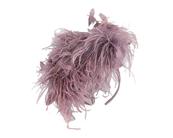 Lilac feather fascinator by Cupids Millinery - Image 2