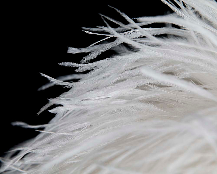 White feather fascinator by Cupids Millinery - Image 3