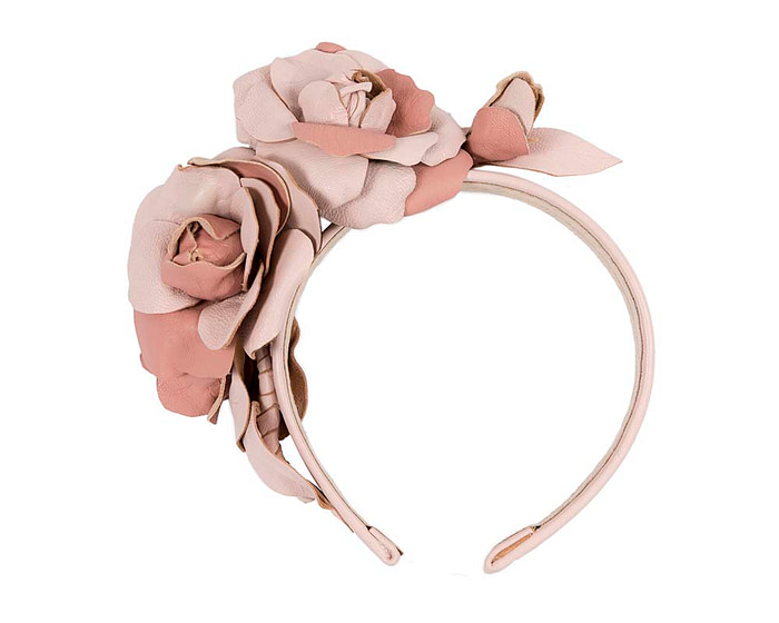 Hand-made leather flower headband - Image 2