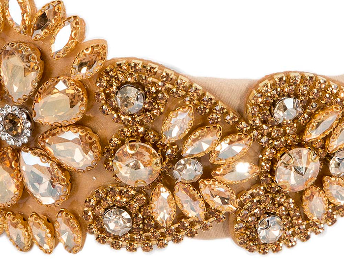 Gold jewellery fascinator headband - Image 3