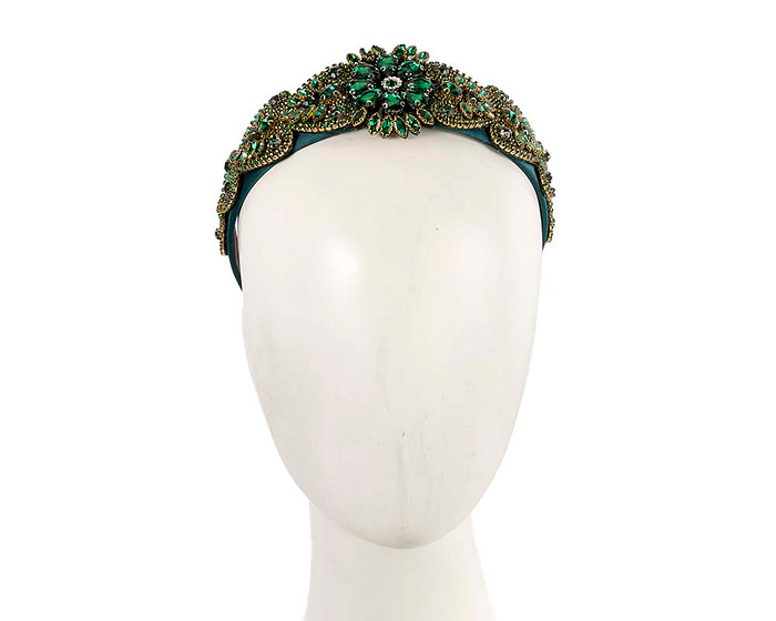 Green jewellery fascinator headband