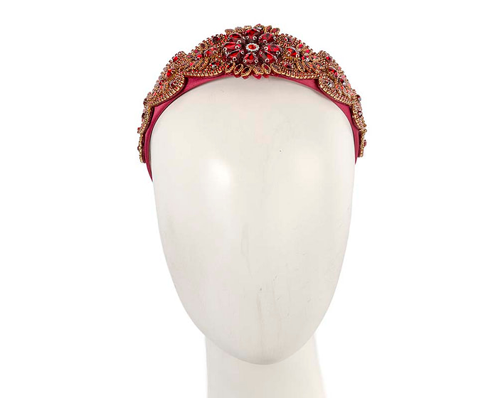 Red jewellery fascinator headband