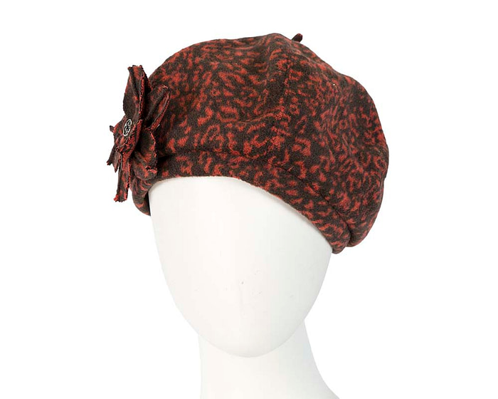 Rust winter ladies fashion beret hat Max Alexander J253R