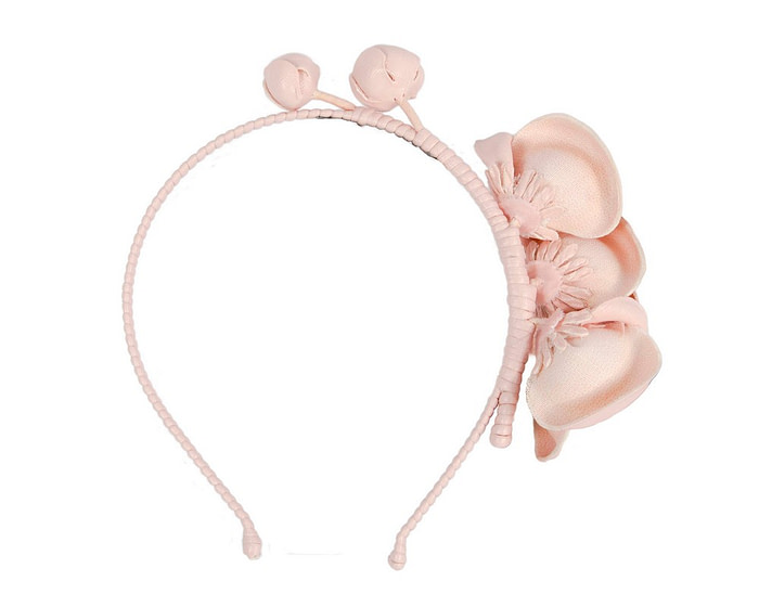 Pink leather flowers headband by Max Alexander - Image 4