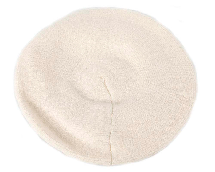 European made woven cream beret - Image 4