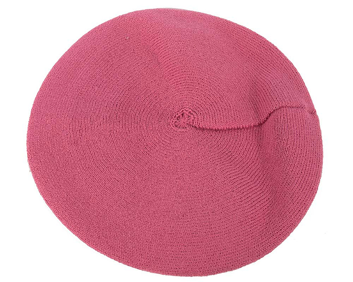 Classic woven fuchsia beret by Max Alexander - Image 2