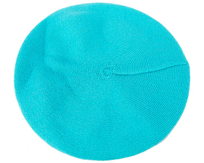 Classic woven turquoise beret by Max Alexander - Image 4