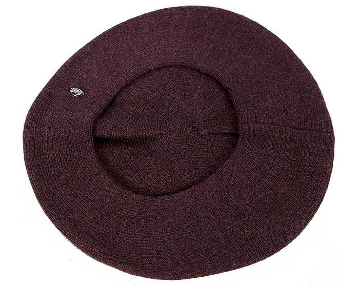 Classic woven burgundy wine beret by Max Alexander - Image 2