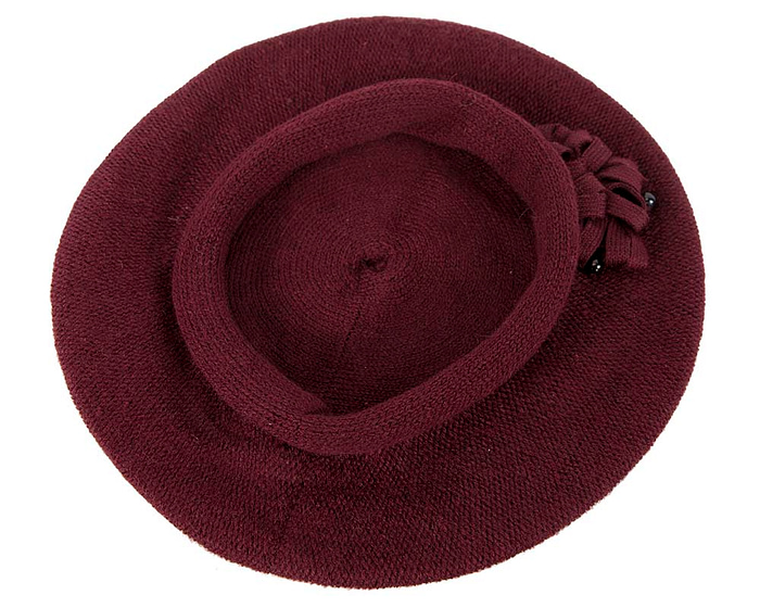 Woolen woven plum beret by Max Alexander - Image 2