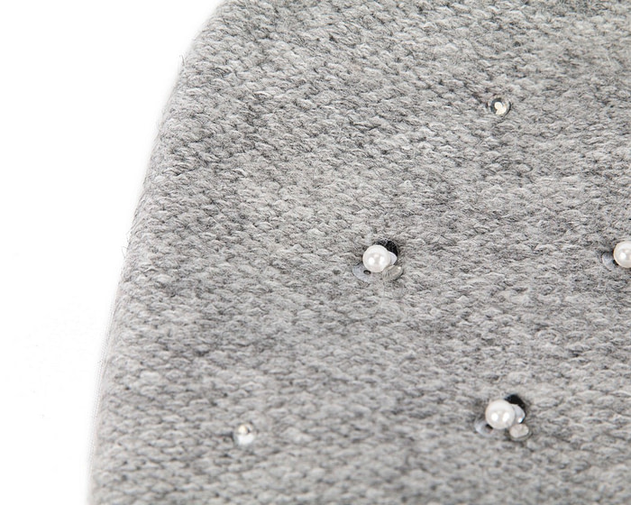 Warm European made woven light grey beanie - Image 3