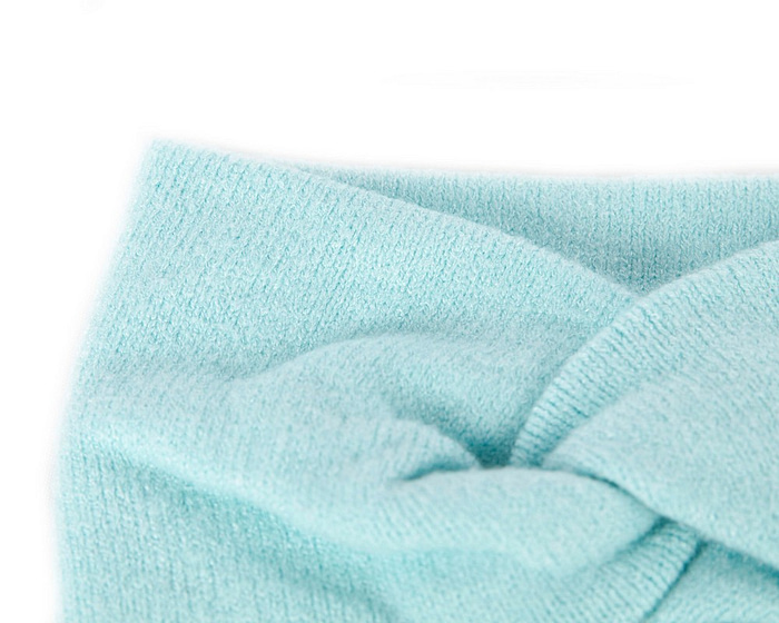 Light blue European Made woolen headband - Image 3