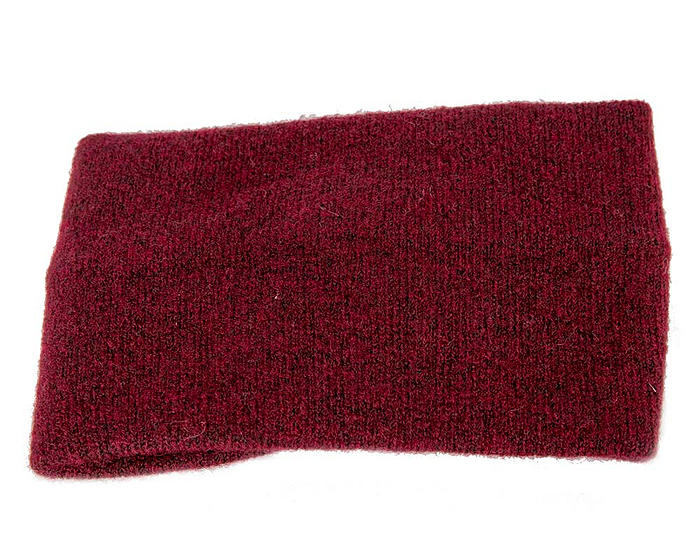 Burgundy European Made woolen headband - Image 4