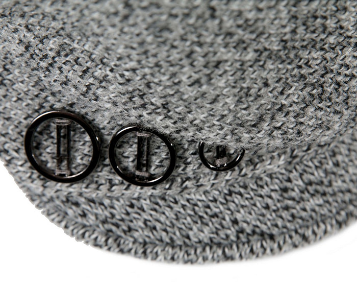 Warm grey wool winter fashion beret by Max Alexander JR011 - Image 3